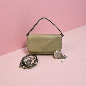 Aimee Kestenberg Preston Satchel Mint Green Pebbled Leather Convertible Bag